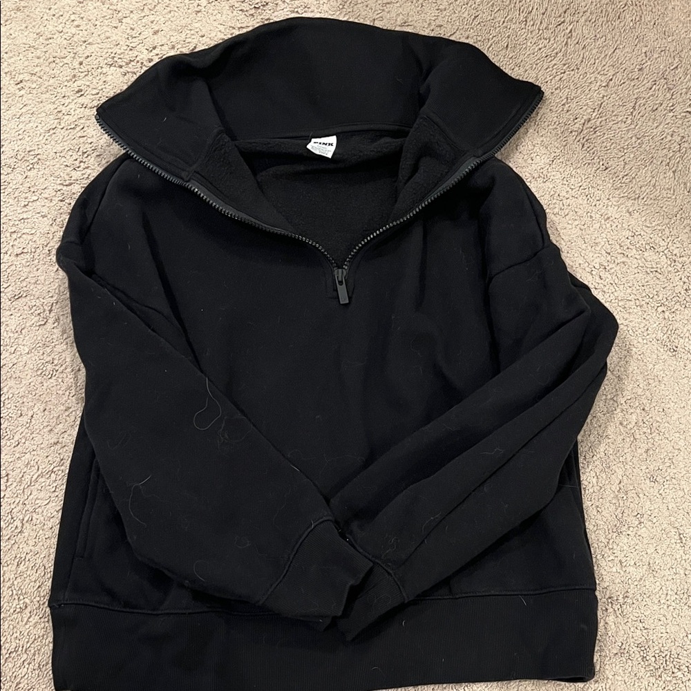 PINK Victoria's Secret  Black Zip-Up